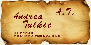 Andrea Tulkić vizit kartica